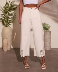 Breezy Ritual Eyelet Scallop Jeans