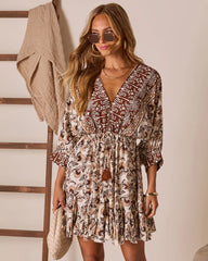 Elinah Caftan Mini Dress