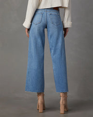 Caleb Super Stretch High Rise Wide Leg Jeans