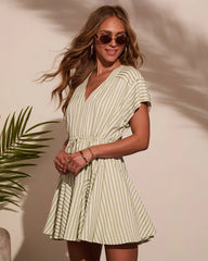 Dylann Striped Mini Dress