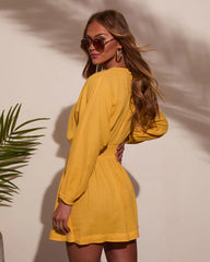 Brighter Days Gauze Mini Dress