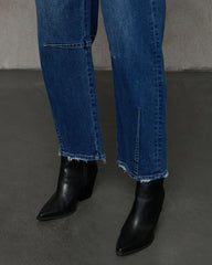 Evangelina Stretch Distressed Barrel Jeans