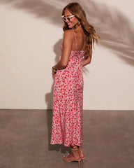 Day Date Cut Out Floral Maxi Dress
