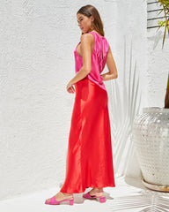 Colors Of Romance Colorblock Maxi Dress