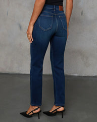 Ashley Super Stretch High Rise Straight Leg Jeans