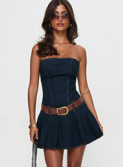 In Bloom Mini Dress Indigo