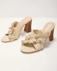 Adriel Heeled Ruffle Sandals