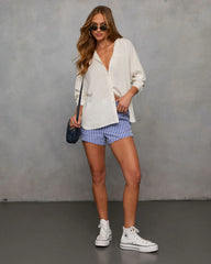 Duarte Linen Blend Button Down Top