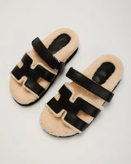 Adelene Sherpa Lined H-Strap Sandal