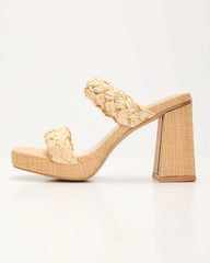 Anyah Braided Raffia Heel Sandals