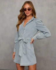 In Your Dreams Denim Mini Dress
