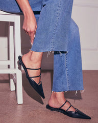 Corie Caged Leather Stud Flats