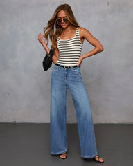 Coletti Super Stretch Wide Leg Jeans