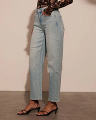 Damson Stretch High Rise Barrel Jeans