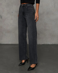 Dusky Charm Raw Hem Relaxed Jeans