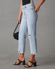 Double Dare Cropped Distressed Jeans
