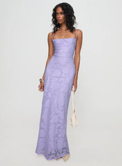 Celena Maxi Dress Lilac Burnout