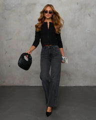 Dusky Charm Raw Hem Relaxed Jeans