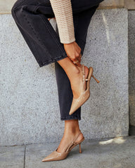 Isabel Pointed Toe Slingback Heels
