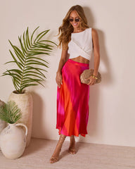 Christien Surplice Hem Crop Top